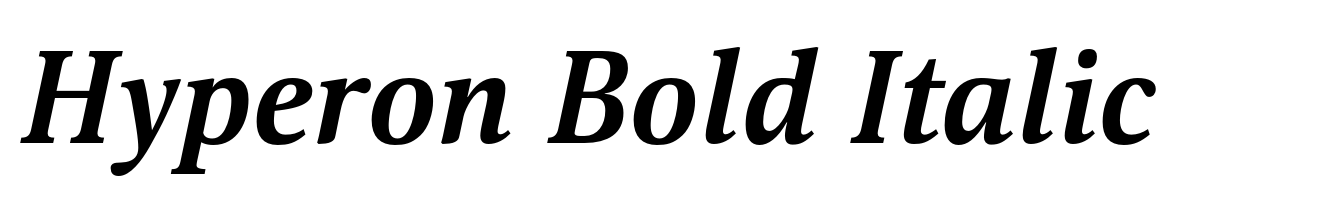 Hyperon Bold Italic